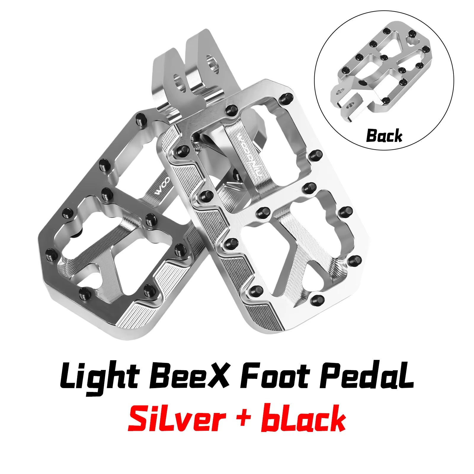 Silver Pegs for Surron Pegs Light Bee X/S Segway X160 X260 Modified Pedals Foot Pegs for Surron Accessories E-Bikes Motorcycle
