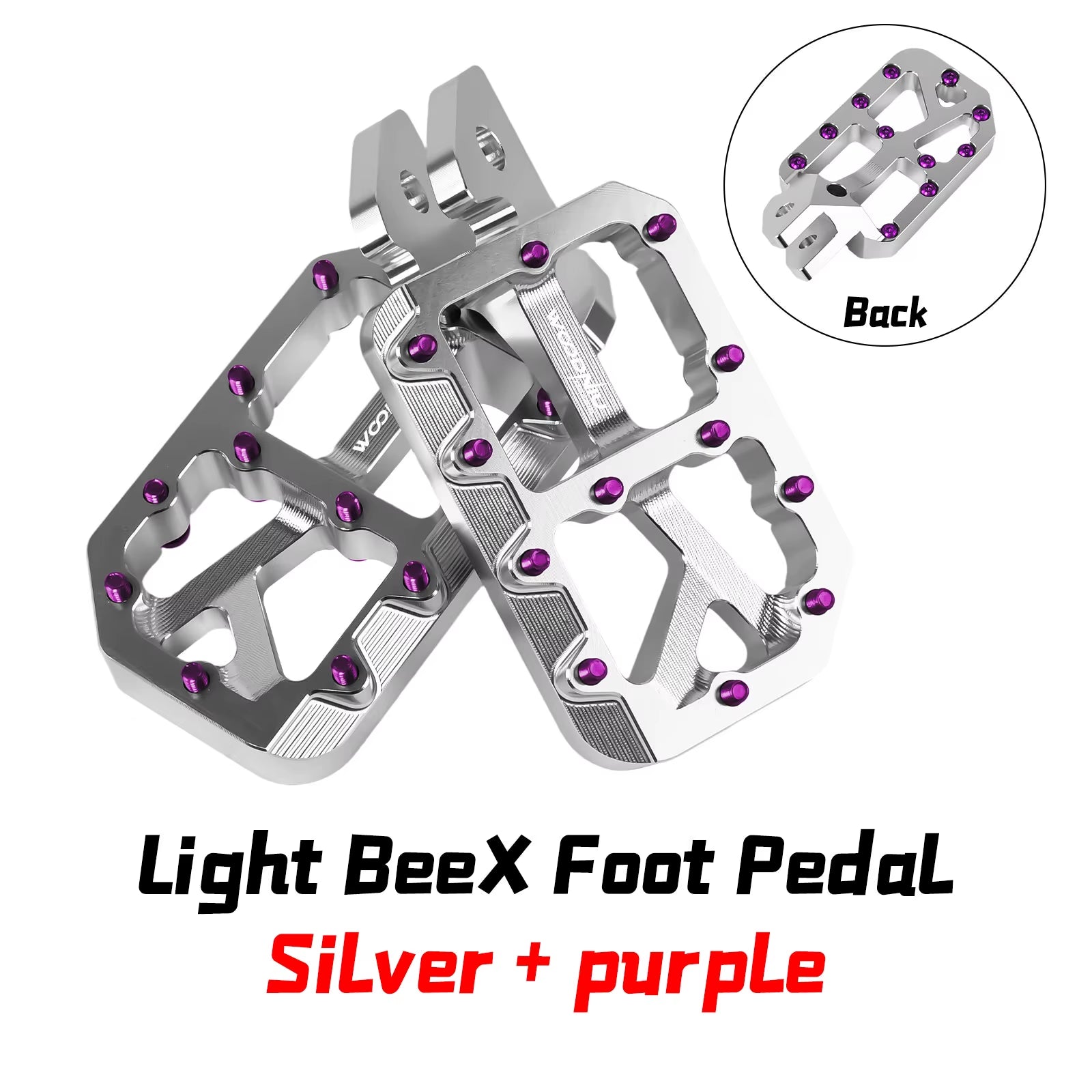 Silver Pegs for Surron Pegs Light Bee X/S Segway X160 X260 Modified Pedals Foot Pegs for Surron Accessories E-Bikes Motorcycle