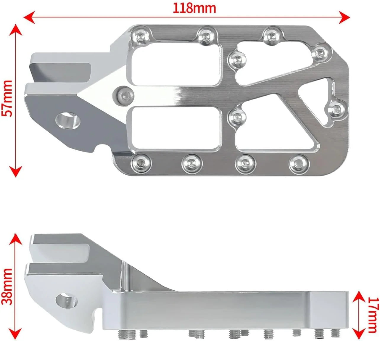 Silver Pegs for Surron Pegs Light Bee X/S Segway X160 X260 Modified Pedals Foot Pegs for Surron Accessories E-Bikes Motorcycle