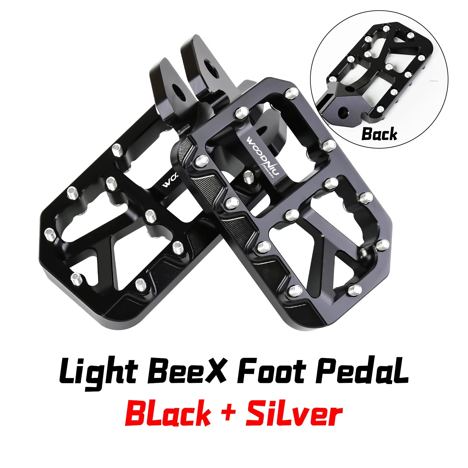 Silver Pegs for Surron Pegs Light Bee X/S Segway X160 X260 Modified Pedals Foot Pegs for Surron Accessories E-Bikes Motorcycle