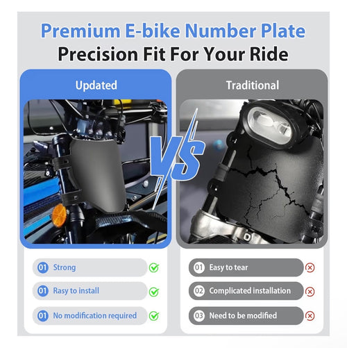 E-Moto Front Number Plate
