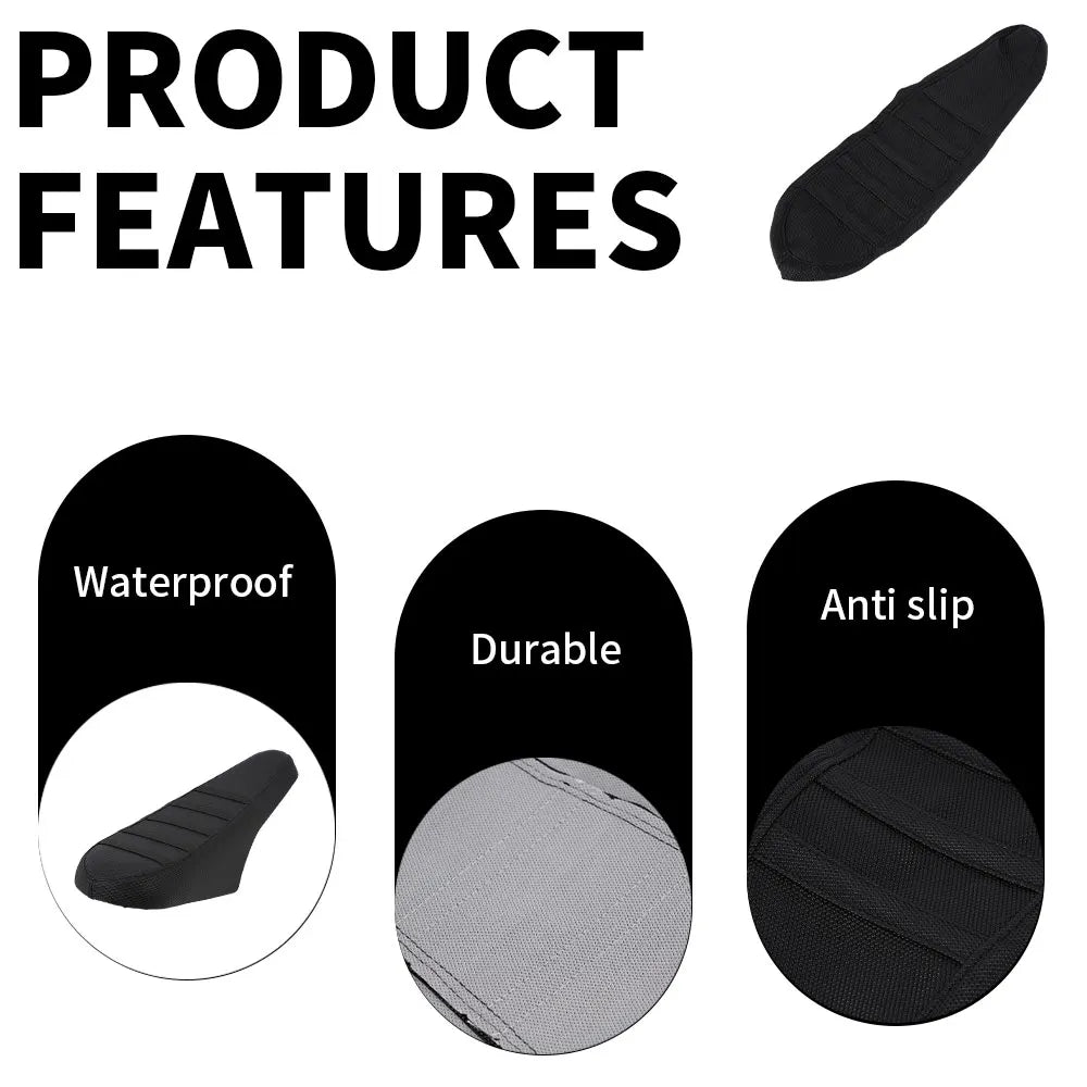 Motorcycle Seat Cover Waterproof Non-Slip Particles Design PVC for Ridstar Q20 Electric Bike E-Bike Scooter Bicycle Accessories