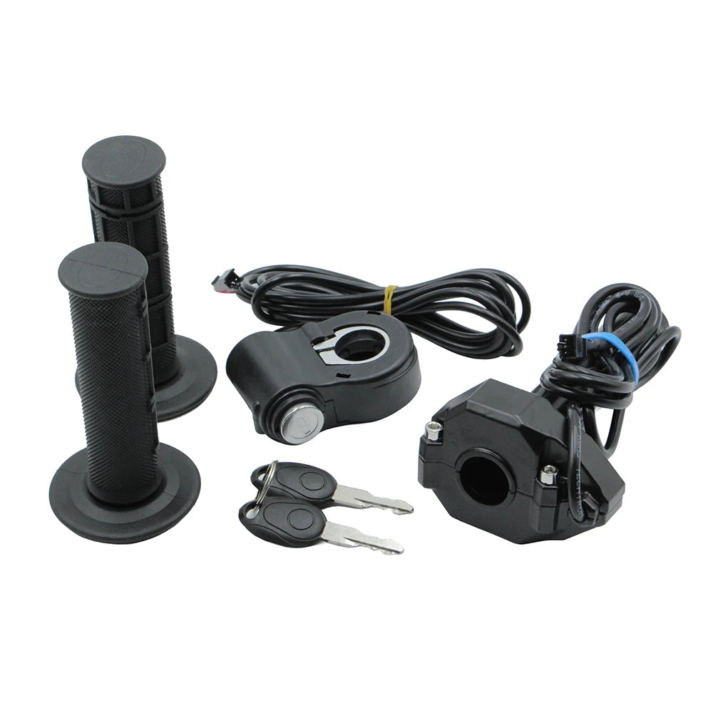 E-Bike Full Twist Throttle Grip with Key Ignition for Ridstar Q20/Q20Pro/H20 Electric Dirt Bike Scooter Motorcycle Parts