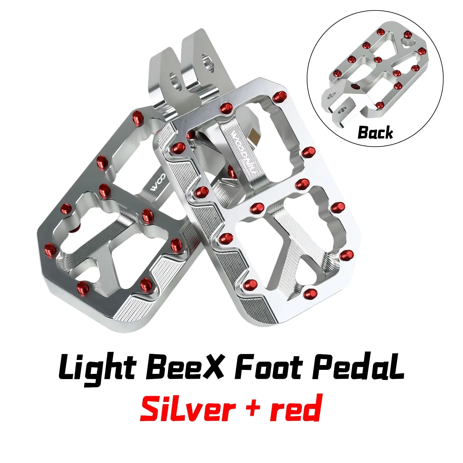Silver Pegs for Surron Pegs Light Bee X/S Segway X160 X260 Modified Pedals Foot Pegs for Surron Accessories E-Bikes Motorcycle