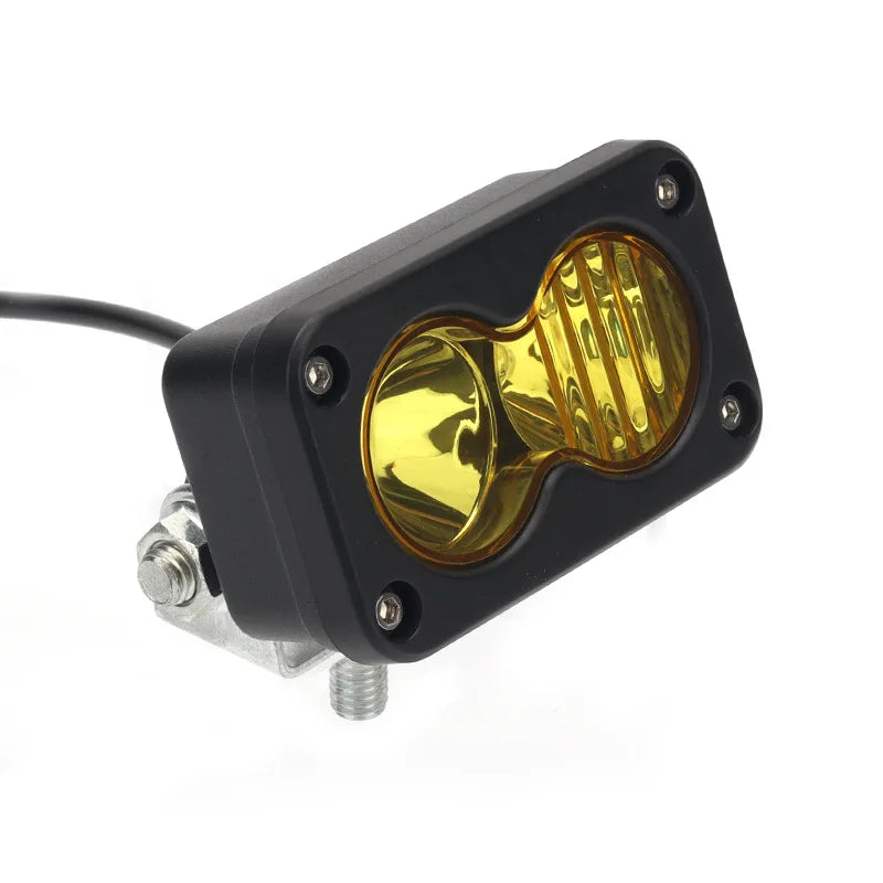 3Inch LED Pod Spotlight for Ridstar Q20 Motorcycle Pickup Offroad Headlight Flood Spot Waterproof Plug N Play White Yellow Light